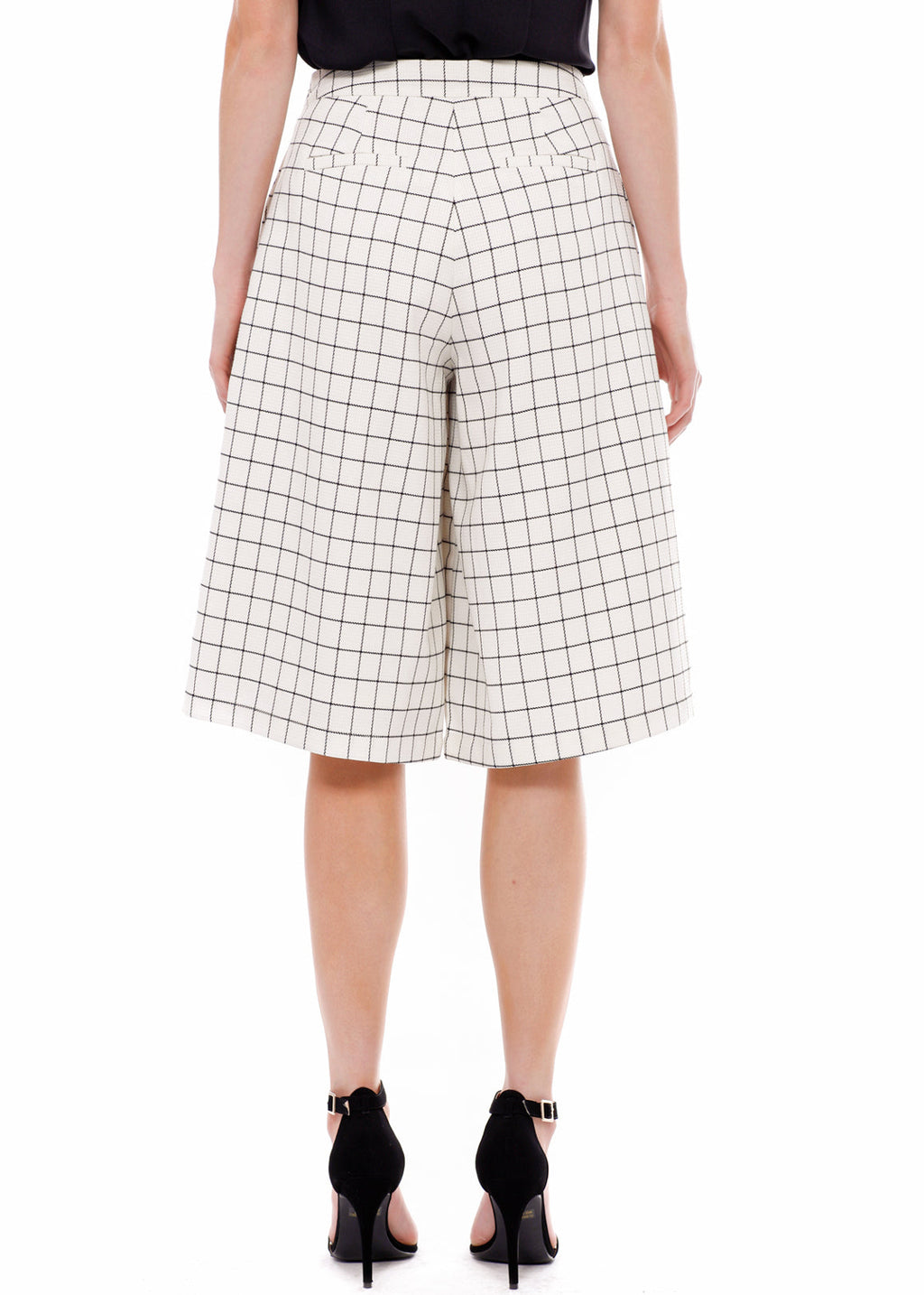 Comfy Wide Leg Pants In Square Jacquard