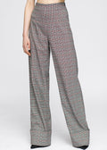 Multi Glen Plaid High Waist Wide Leg Pants In Grey Plaid