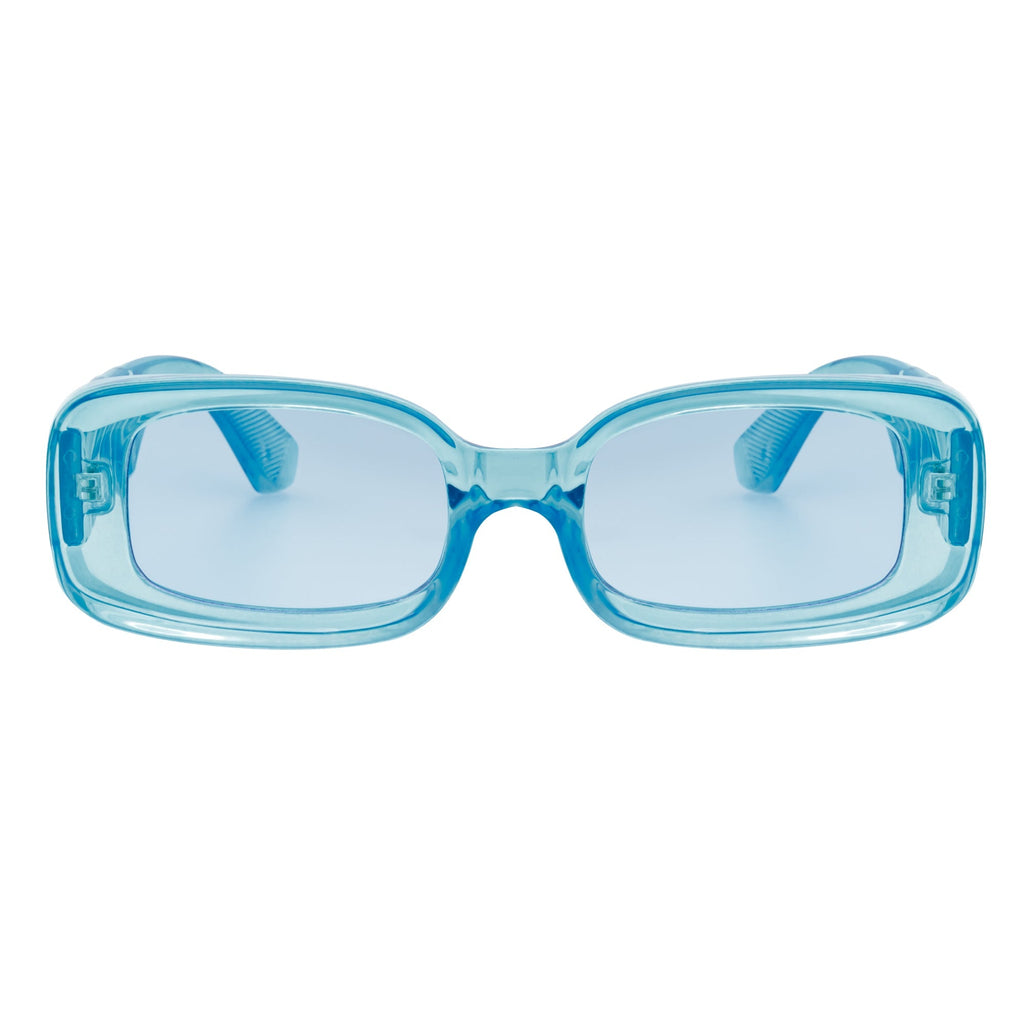 Clear Blue Y2K Rectangle Sunglasses