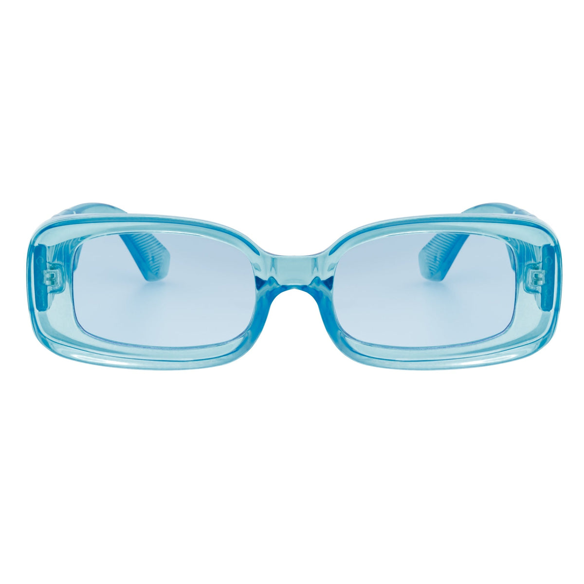 Clear Blue Y2K Rectangle Sunglasses