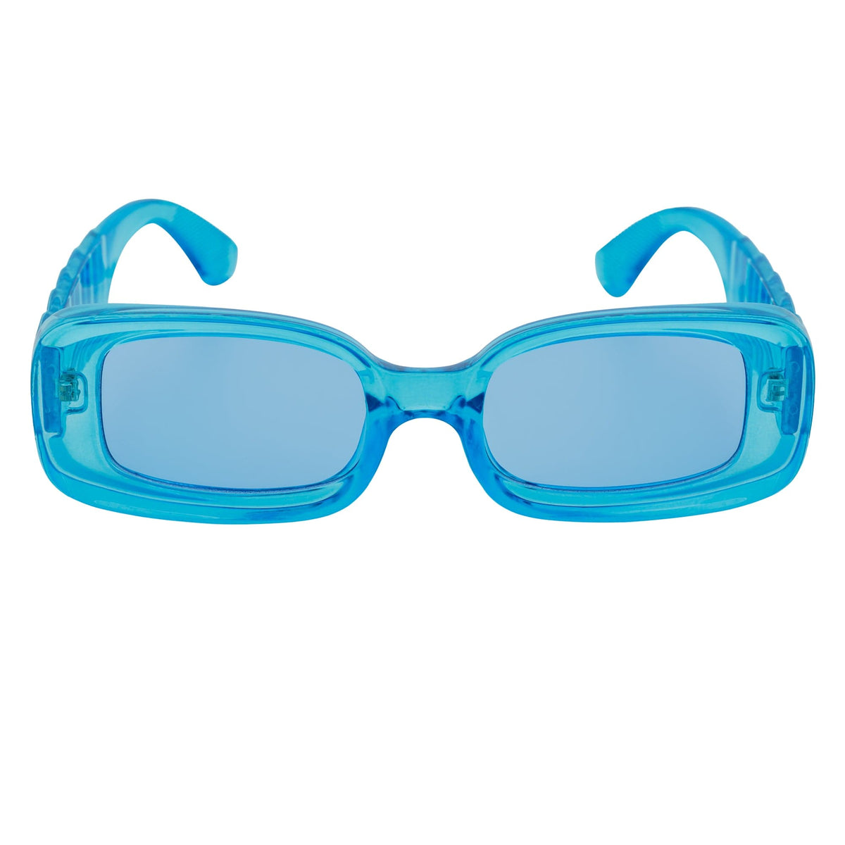 Clear Blue Y2K Rectangle Sunglasses