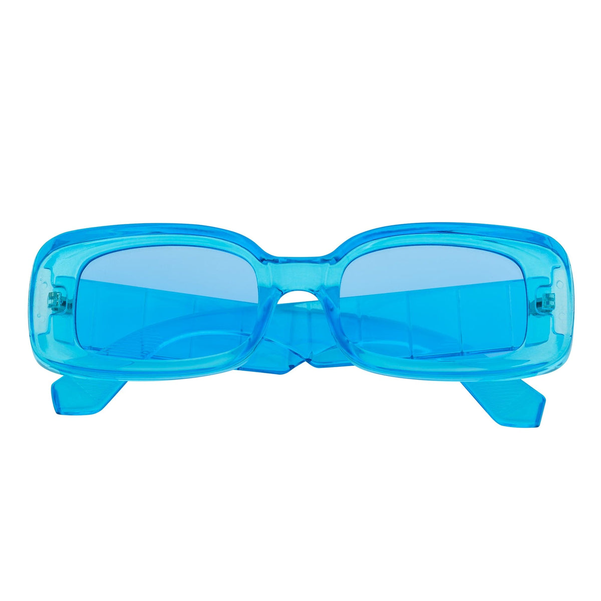 Clear Blue Y2K Rectangle Sunglasses