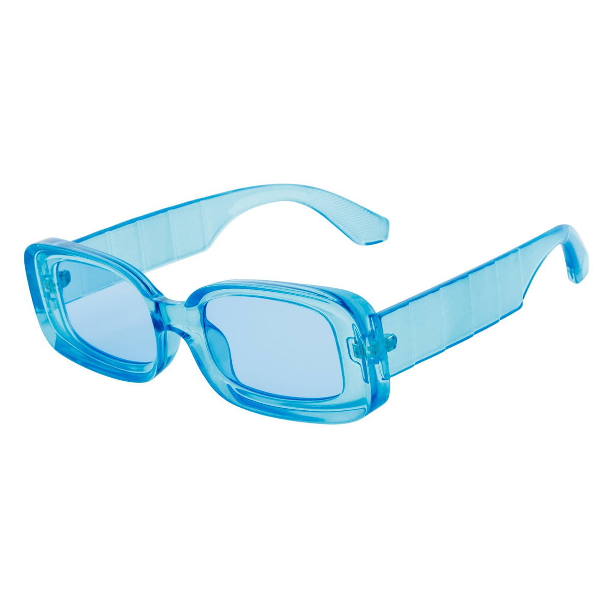 Clear Blue Y2K Rectangle Sunglasses