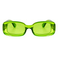 Small Rectangle Sunglasses Clear Green