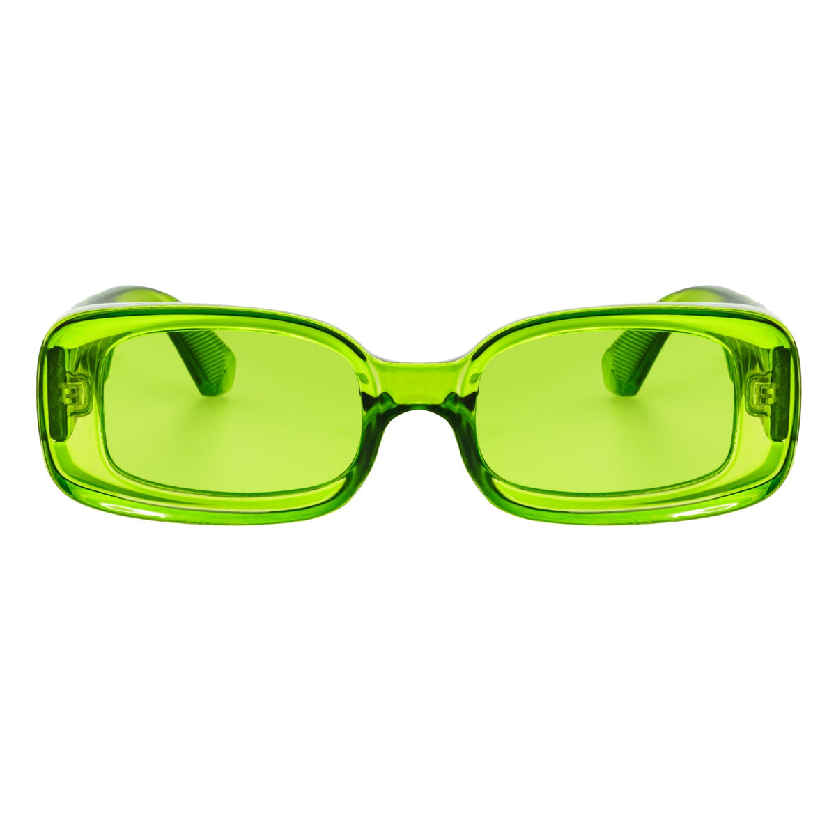 Small Rectangle Sunglasses Clear Green