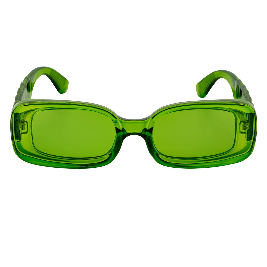 Small Rectangle Sunglasses Clear Green