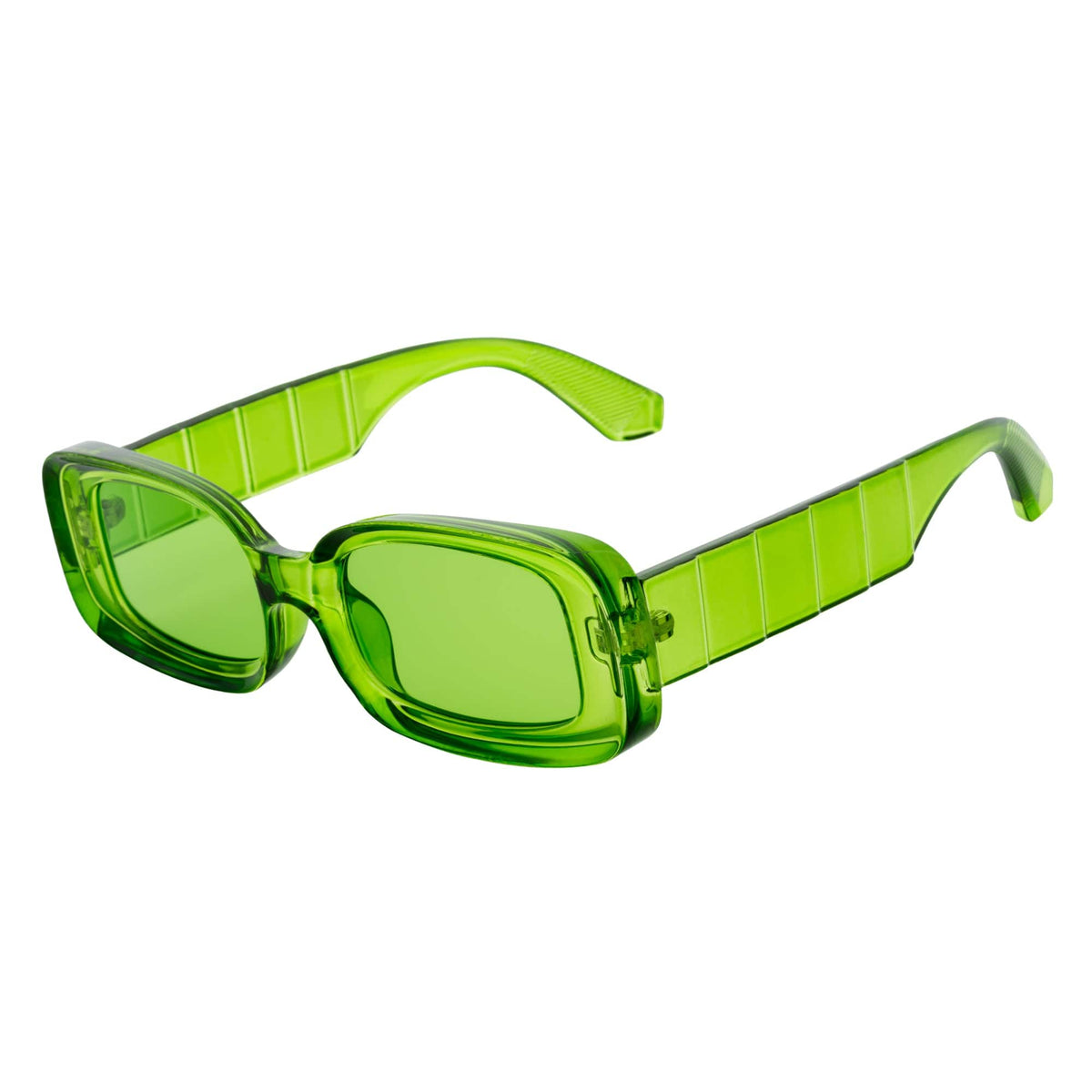 Small Rectangle Sunglasses Clear Green