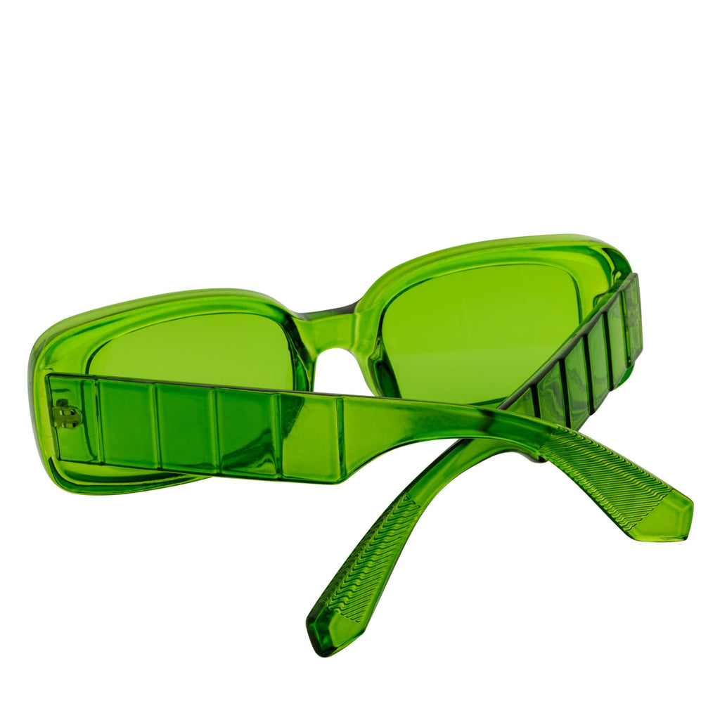Small Rectangle Sunglasses Clear Green