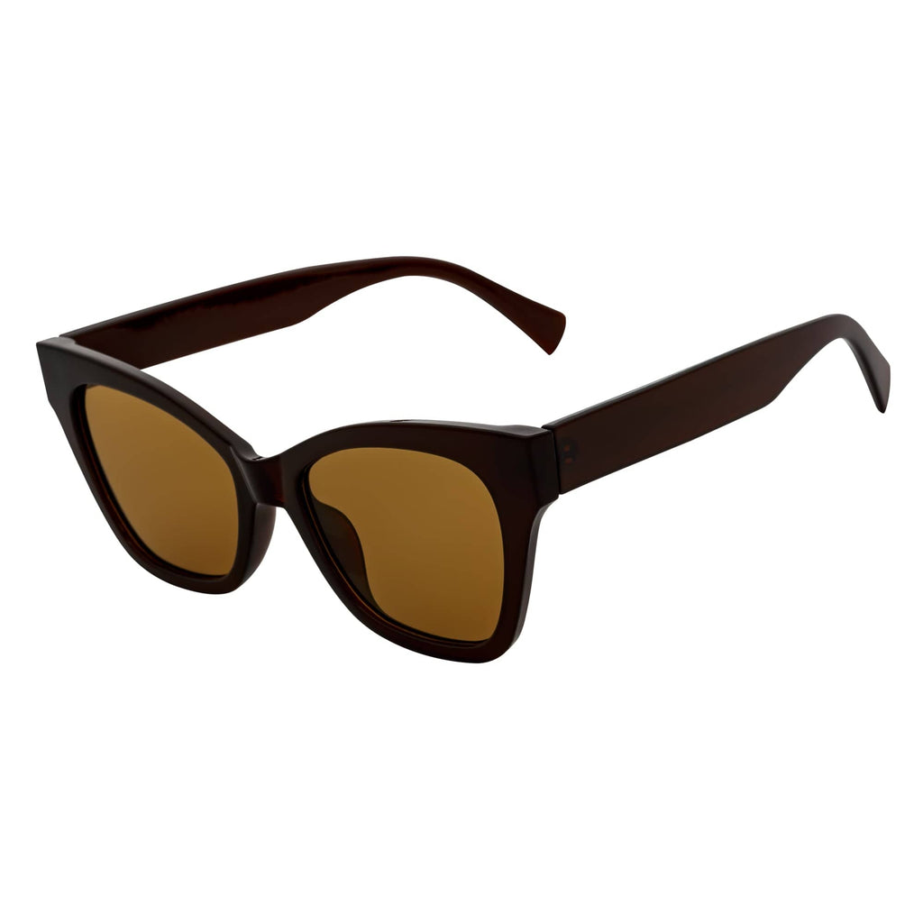 Brown Oversized Cat Eye Sunglasses