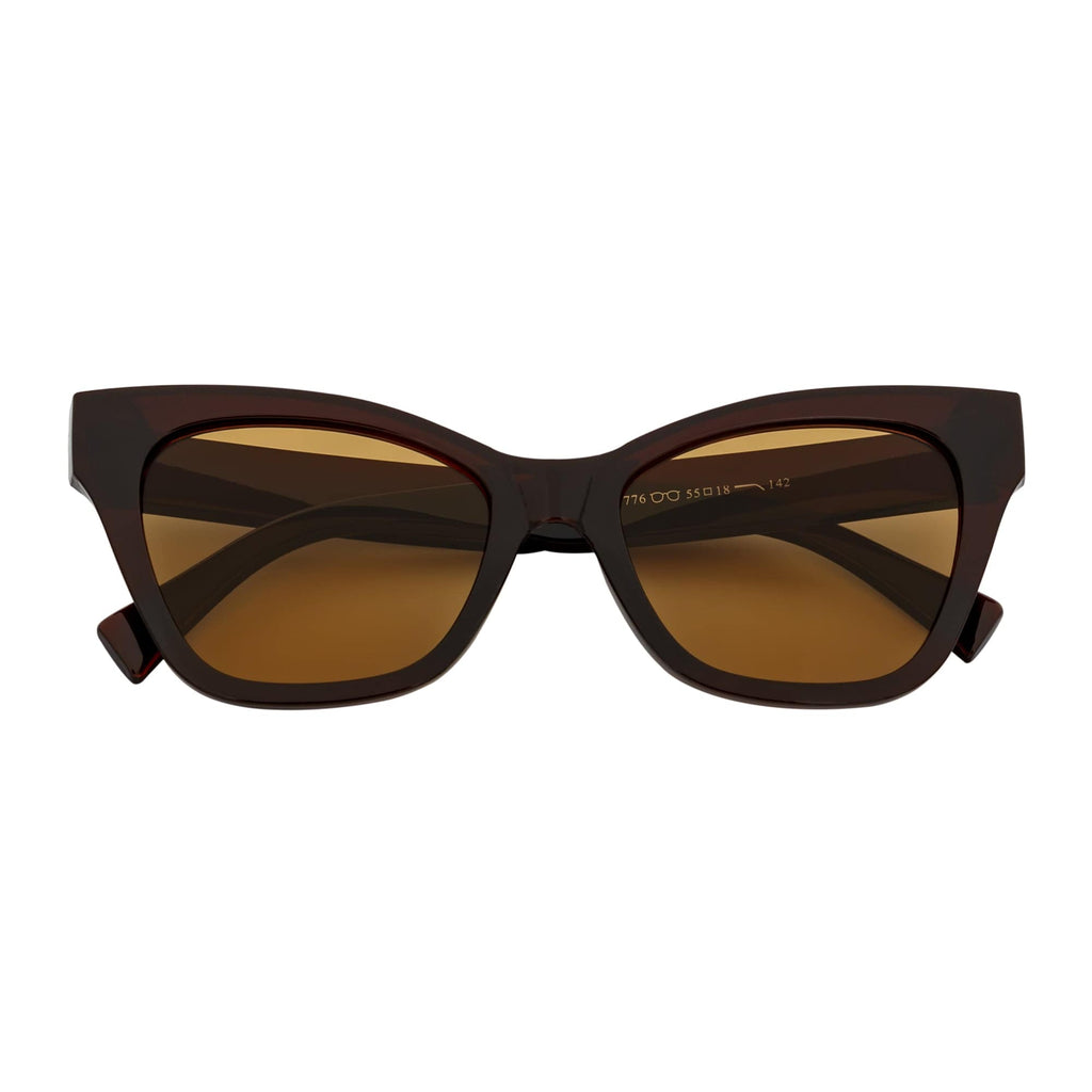 Brown Oversized Cat Eye Sunglasses