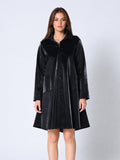 Button Down Glossy Rain Coat