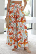 Comfortable Floral Print Wide Leg Palazzo Pants