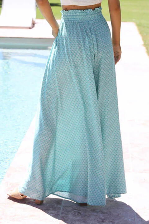 Comfortable Floral Print Wide Leg Palazzo Pants