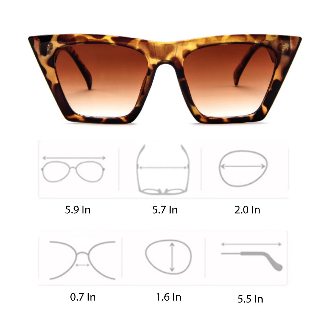 Retro Leopard Print Cat Eye Sunglasses