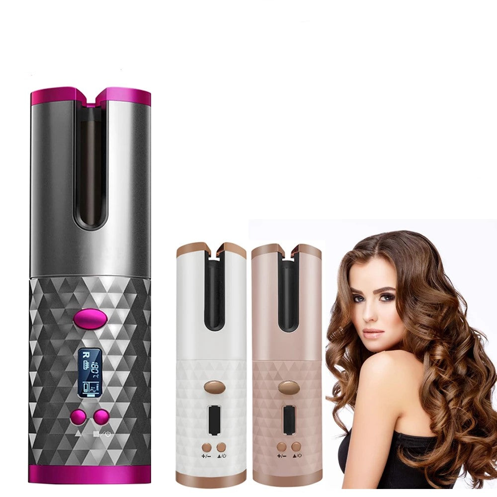LCD Display Cordless Rotating Hair Curlers & More