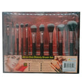 10-Pack Black Handle and Rose Gold Makeup Applicator Brush Beauty Set