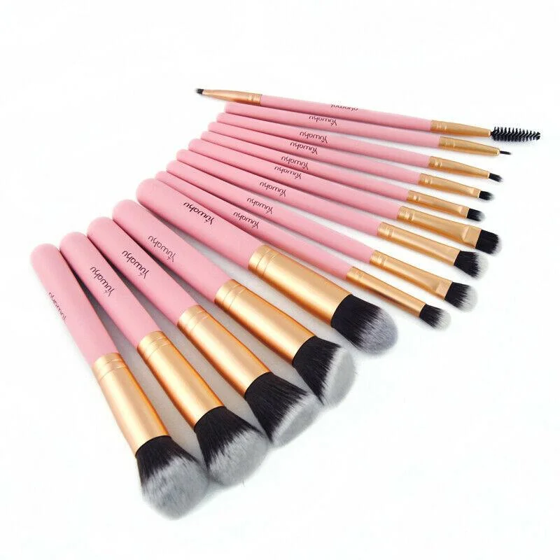 14pc Pink Makeup Brushes Kit