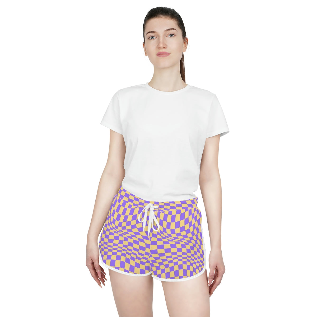 Casual Contrast Edge Trim Pattern Shorts