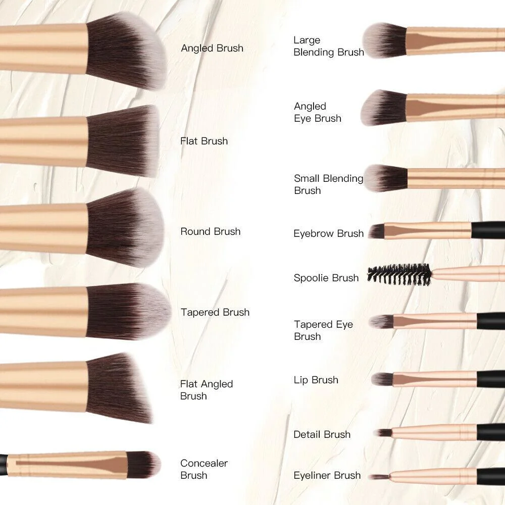 14pc Pink Makeup Brushes Kit