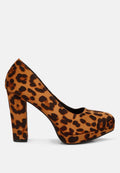 Classic Suede Block Heel Pumps