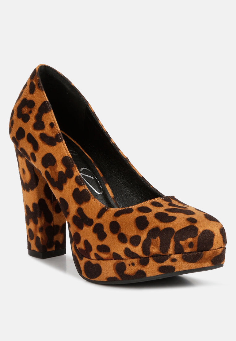 Classic Suede Block Heel Pumps