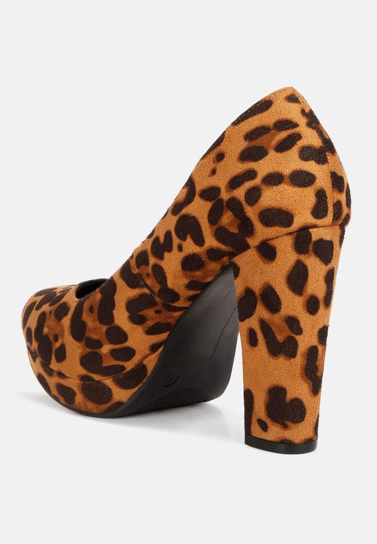 Classic Suede Block Heel Pumps