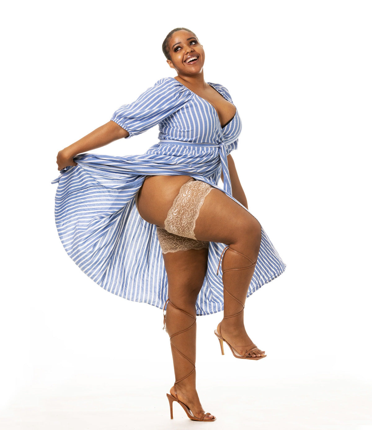 Beige Anti-Chafing Thigh Bands | Lace Beige