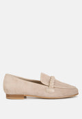 Braided Suede Leather Loafers