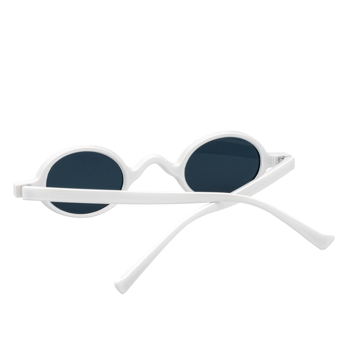 Small Round White Smoke Sunglasses