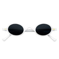 Small Round White Smoke Sunglasses