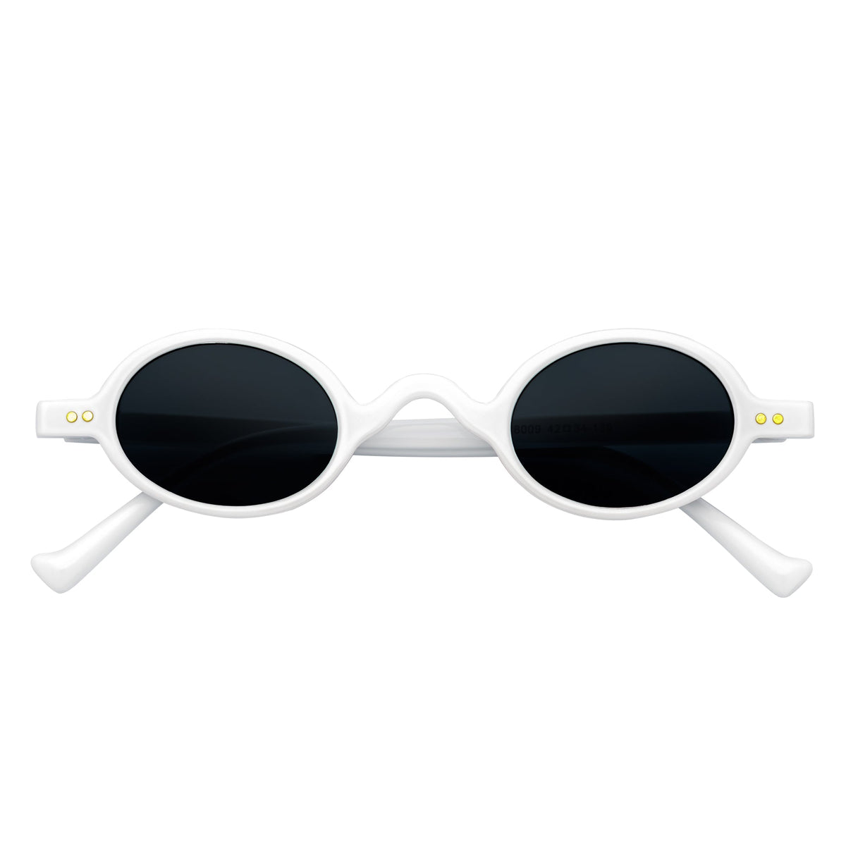 Small Round White Smoke Sunglasses