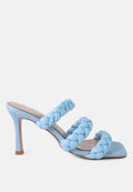 Braided Strap Casual Y2K Heels Open Square Toe