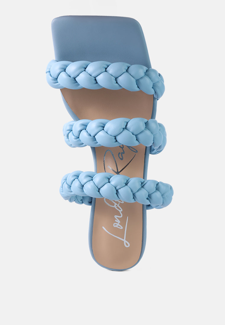 Braided Strap Casual Y2K Heels Open Square Toe