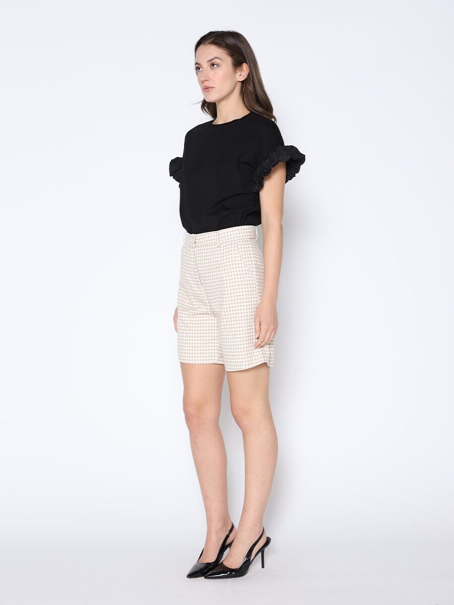 Smooth Pattern Half Length Short Mid-Hip Pants
