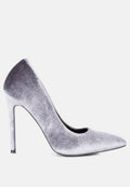 Velvet Stiletto Heel Pumps