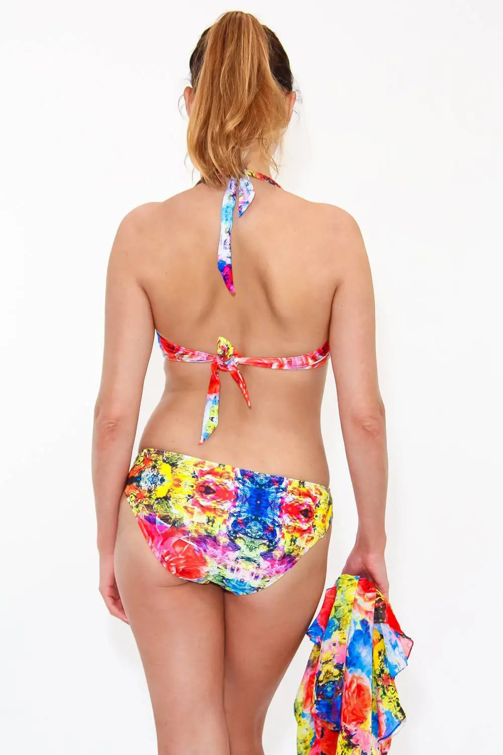 Colorful Flower Garden Print Bikini set
