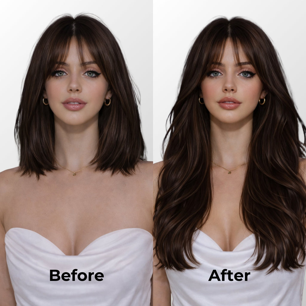 Classic Dark Brown Clip-In Human Hair Extensions (120g-140g)