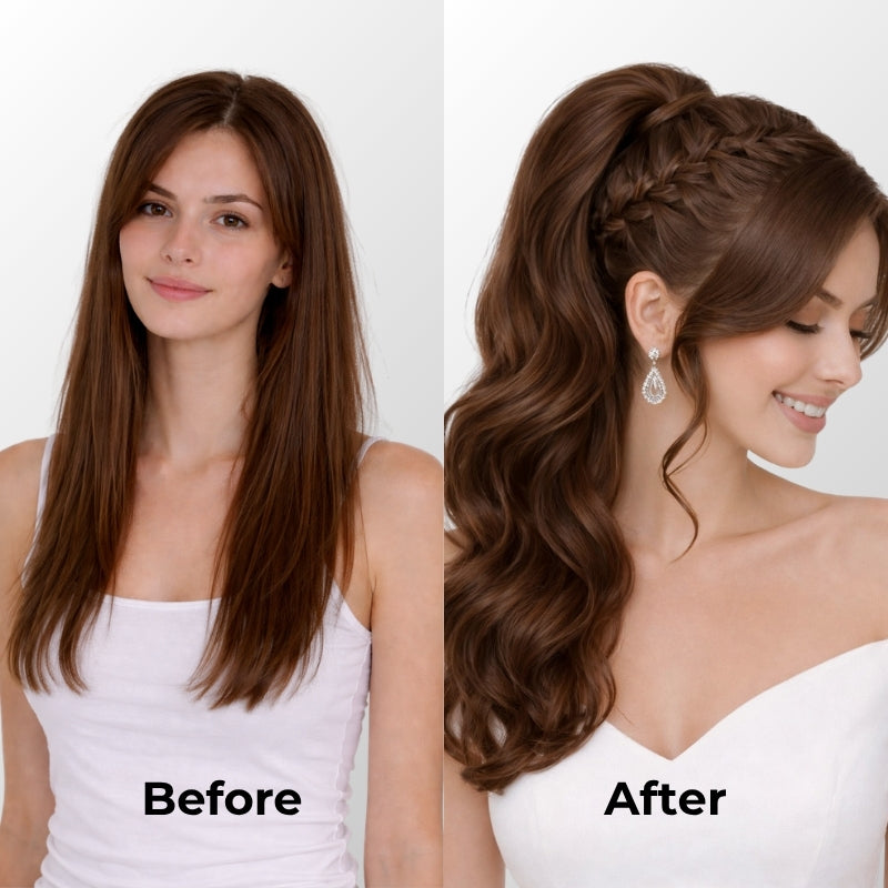 Dark Brown (2) Ponytail Hair Extensions (100g-120g)