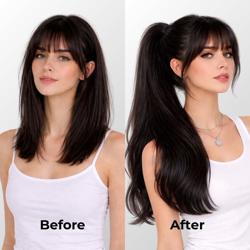 Natural Black (1B) Ponytail Hair Extensions (100g-120g)
