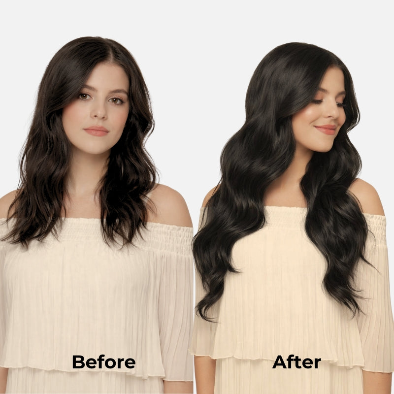 Natural Black (1B) Genius Weft Hair Extensions (50g - 100g)