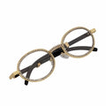 Gold Rhinestone Glasses W/ Clear Lens