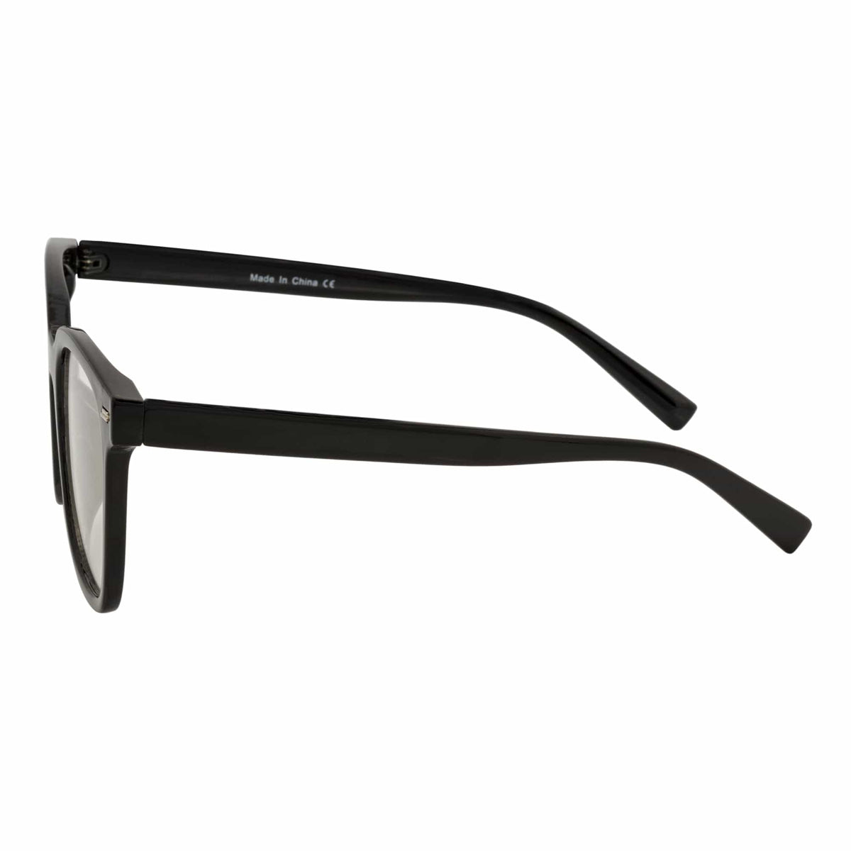 NEWPORT - Oversize Square Glasses Gloss Black Clear Lens