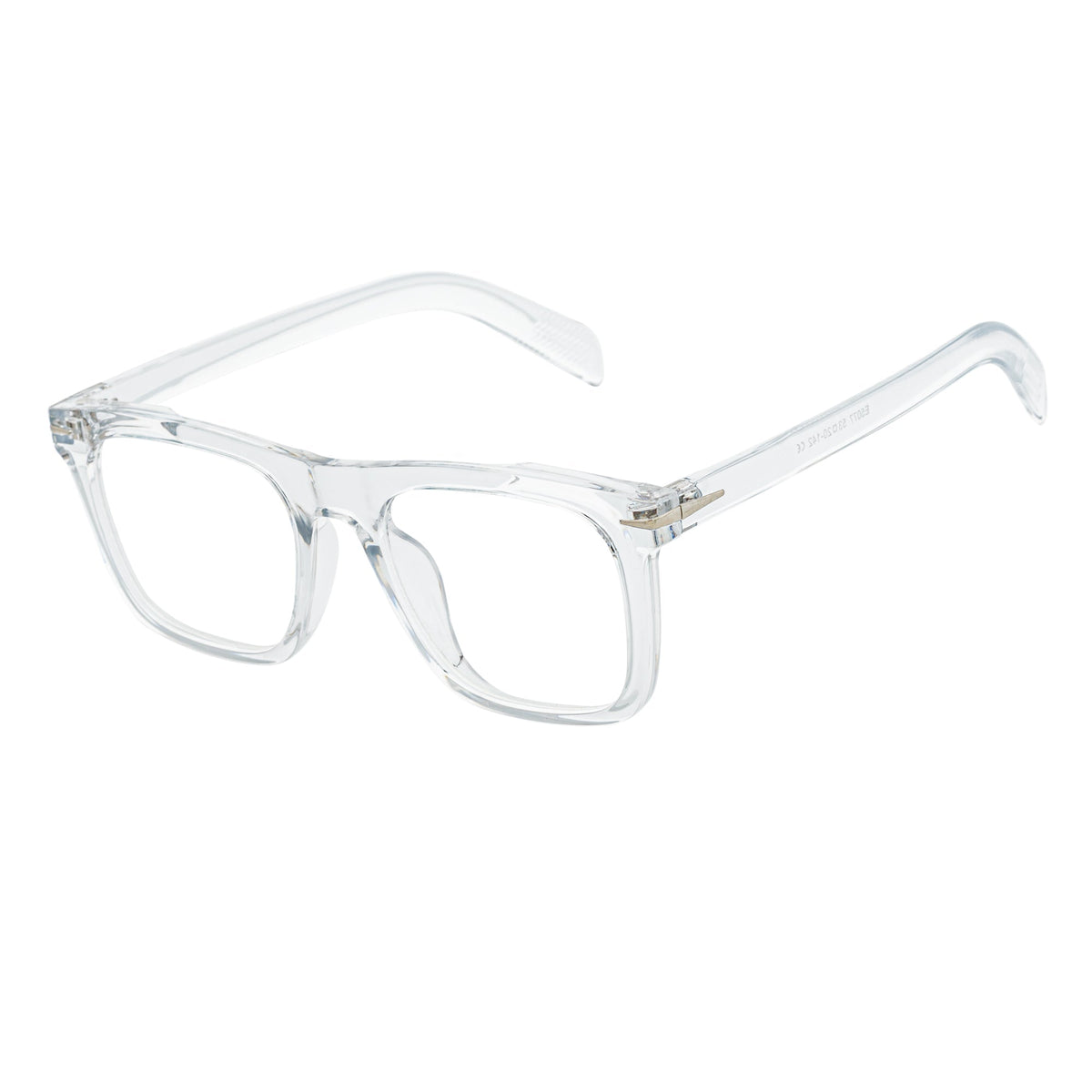 OXFORD - Square Horn Rimmed Crystal Frame Clear Lens Glasses
