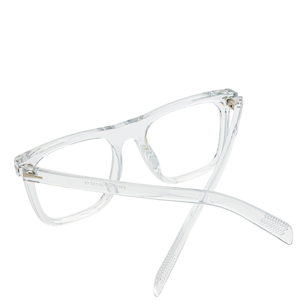 OXFORD - Square Horn Rimmed Crystal Frame Clear Lens Glasses