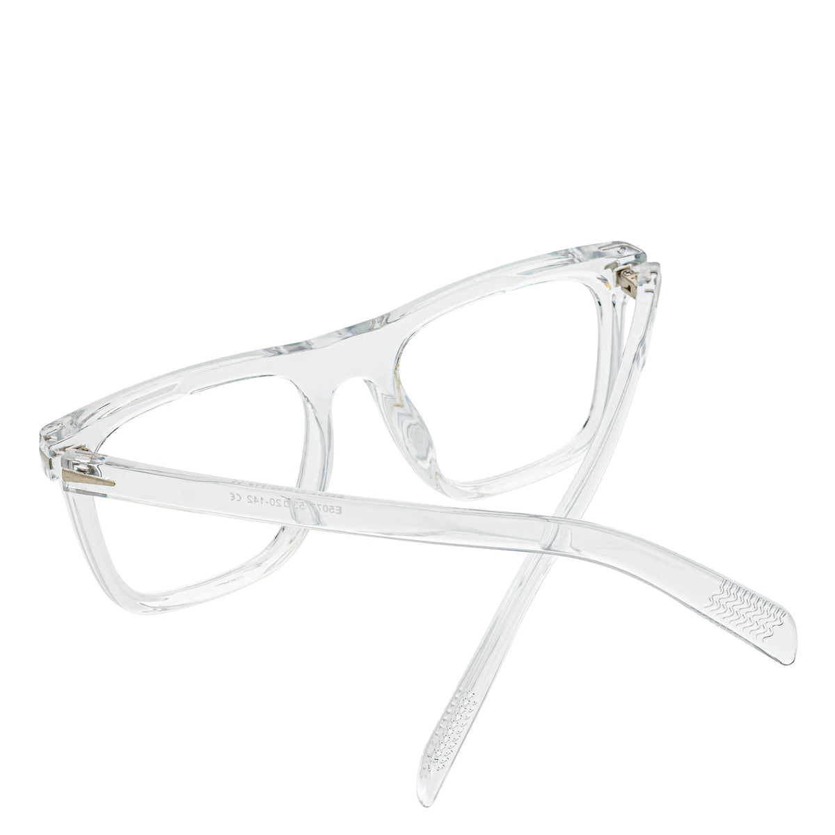 OXFORD - Square Horn Rimmed Crystal Frame Clear Lens Glasses