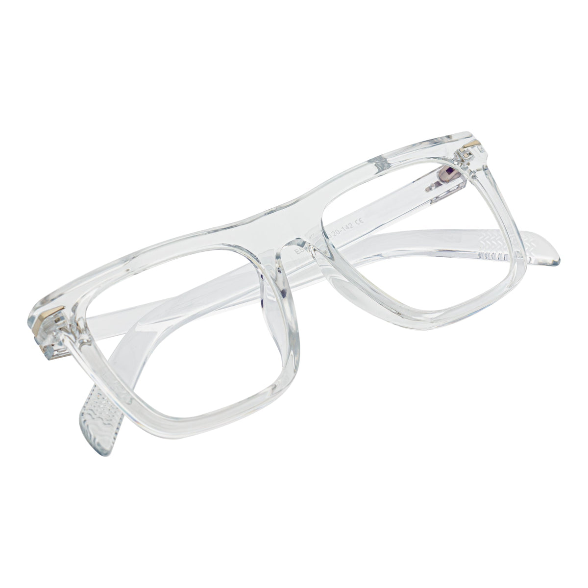 OXFORD - Square Horn Rimmed Crystal Frame Clear Lens Glasses