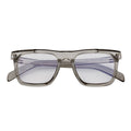 OXFORD - Square Horn Rimmed Crystal Gray Clear Lens Glasses