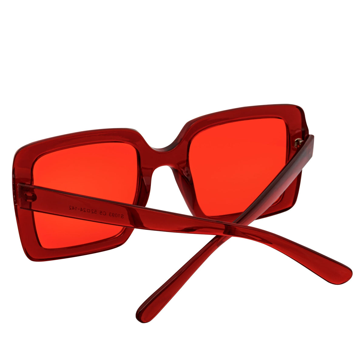 Red Oversized Square Sunglasses