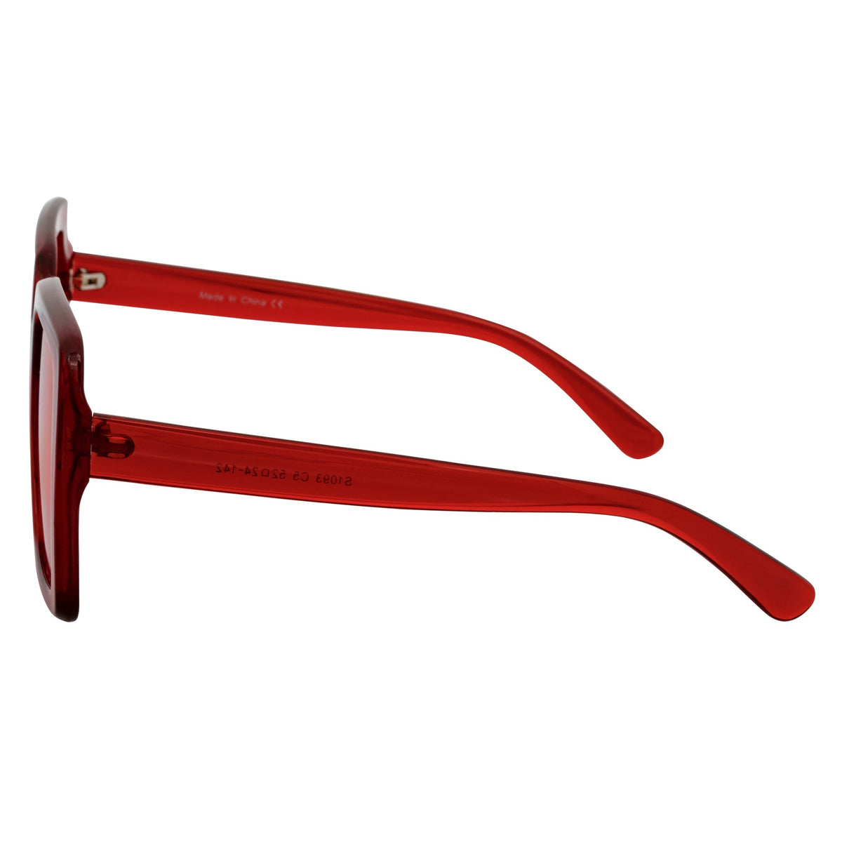 Red Oversized Square Sunglasses