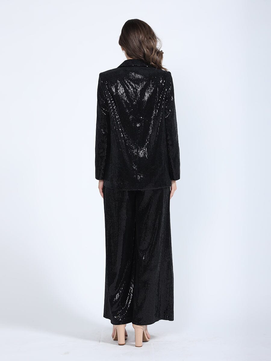 Gracia Fashion Women's Sequin Embellished Blazer